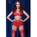 Completo intimo 4 pezzi con calze. Rosso Completo intimo 4 pezzi con calze. Rosso