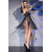Babydoll nero con ferretto e lunghe frange. Babydoll nero con ferretto e lunghe frange.