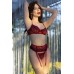 Set intimo 4 pezzi rosso/nero con calze. Set intimo 4 pezzi rosso/nero con calze.