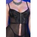 Chemise in tulle con top pitonato. Chemise in tulle con top pitonato.