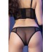 Top e slip in microrete e tessuto pitonato nero. Top e slip in microrete e tessuto pitonato nero.