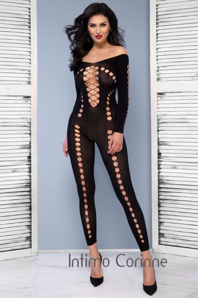 Catsuit coprente senza piede con intagli ovali. Catsuit coprente senza piede con intagli ovali.