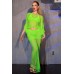 Set 3 pezzi in rete e maglina con frange. Verde neon Set 3 pezzi in rete e maglina con frange. Verde neon