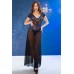 Negligè in tulle con inserti in pizzo nero/blu. Negligè in tulle con inserti in pizzo nero/blu.