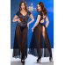 Negligè in tulle con inserti in pizzo nero/blu. Negligè in tulle con inserti in pizzo nero/blu.