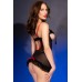 Chemise in tulle con coppe scoperte. Nero Chemise in tulle con coppe scoperte. Nero