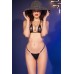 Micro bikini in tulle brillante. Nero Micro bikini in tulle brillante. Nero