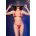 Micro bikini in tulle brillante. Rosso Micro bikini in tulle brillante. Rosso