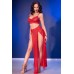 Set 3 pezzi in tulle con catene dorate removibili. Rosso Set 3 pezzi in tulle con catene dorate removibili. Rosso