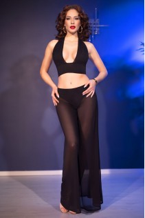 Set 3 pezzi in tulle con tanga. Nero Set 3 pezzi in tulle con tanga. Nero