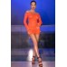 Chemise in pizzo a maniche lunghe. Arancione Chemise in pizzo a maniche lunghe. Arancione