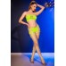 Top e pantaloncini con intagli. Verde neon Top e pantaloncini con intagli. Verde neon