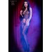 CHILIROSE: Catsuit a rete lavorata con motivi in pizzo. CHILIROSE: Catsuit a rete lavorata con motivi in pizzo.