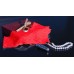 Tanga in pizzo con perle naturali + mini stimolatore. Rosso Tanga in pizzo con perle naturali + mini stimolatore. Rosso