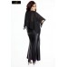 Vestito lungo con mantellina in tulle. Vestito lungo con mantellina in tulle.