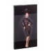 Abito aderente in tulle con righe verticali. Abito aderente in tulle con righe verticali.