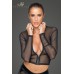 Top in tulle con colletto e cerniera nera. Top in tulle con colletto e cerniera nera.