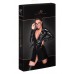 Trench in tessuto effetto bagnato con maniche lunghe in PVC. Trench in tessuto effetto bagnato con maniche lunghe in PVC.