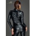 Camicia maniche lunghe in tessuto effetto bagnato e PVC. Camicia maniche lunghe in tessuto effetto bagnato e PVC.
