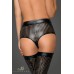 Short tagliati al laser con cintura in Powerwetlook. Short tagliati al laser con cintura in Powerwetlook.