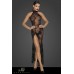 Abito lungo in tulle con ricami floreali. Abito lungo in tulle con ricami floreali.