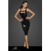 Abito lungo al ginocchio in PVC con fascia arricciata. Abito lungo al ginocchio in PVC con fascia arricciata.