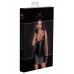 Mini abito in tessuto Powerwetlook con coppe in pizzo e zip. Mini abito in tessuto Powerwetlook con coppe in pizzo e zip.