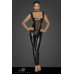 Tuta in tessuto Powerwetlook con inserto in tulle. Tuta in tessuto Powerwetlook con inserto in tulle.