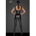 Tuta in tessuto Powerwetlook con inserto in tulle. Tuta in tessuto Powerwetlook con inserto in tulle.