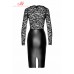 Abito midi con top e maniche lunghe in pizzo. Abito midi con top e maniche lunghe in pizzo.