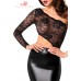Abito midi con top in pizzo asimmetrico. Abito midi con top in pizzo asimmetrico.