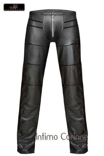 Pantaloni lunghi da uomo effetto bagnato e pvc. Pantaloni lunghi da uomo effetto bagnato e pvc.