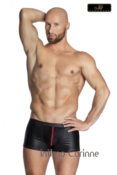Boxer neri con zip rossa. Boxer neri con zip rossa.