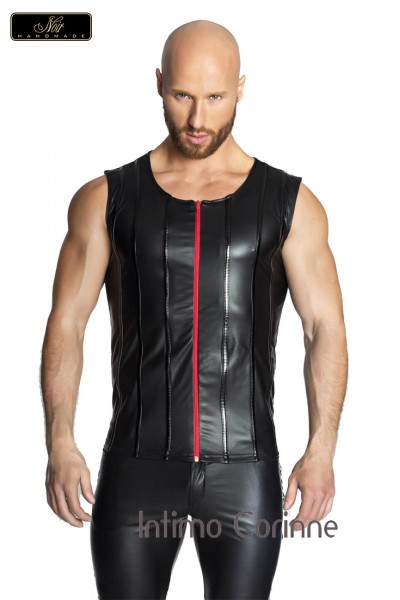 Canotta uomo con zip rossa. Canotta uomo con zip rossa.