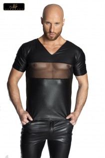 T-Shirt uomo con inserto trasparente frontale. T-Shirt uomo con inserto trasparente frontale.