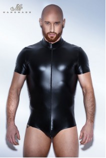 Body a maniche corte con zip a due vie. Body a maniche corte con zip a due vie.