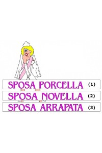 Fascia sposa con scritta. Fascia sposa con scritta.