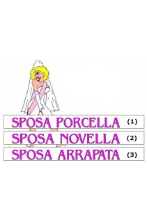 Fascia sposa con scritta. Fascia sposa con scritta.