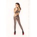 Catsuit a rete con disegno e stringhe. Catsuit a rete con disegno e stringhe.