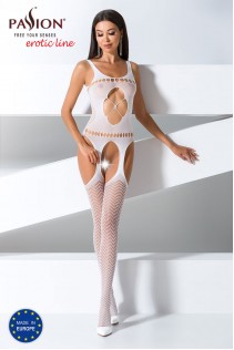 Catsuit a rete disegno guepiere con apertura anteriore. Catsuit a rete disegno guepiere con apertura anteriore.
