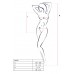 Body con asolature e sottili bretelline, aperto al cavallo. Body con asolature e sottili bretelline, aperto al cavallo.