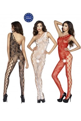 Catsuit monospalla disegno floreale con criss cross. Catsuit monospalla disegno floreale con criss cross.