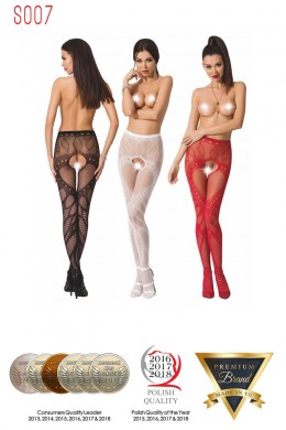 Collant multi-trama aperto al cavallo Collant multi-trama aperto al cavallo