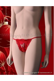 Tanga rosso aperto con farfalla. Tanga rosso aperto con farfalla.